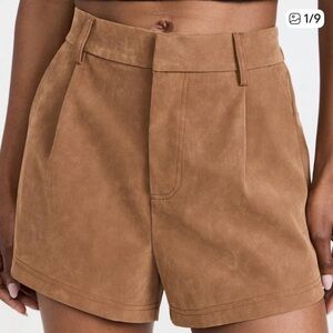 Free People x revolve High Waist vegan Suede Brown Shorts size small